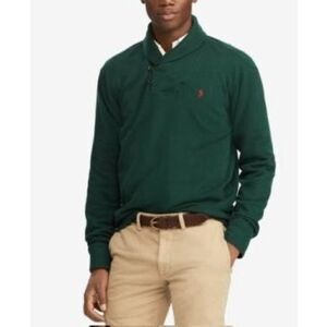 Polo Ralph Lauren Estate Shawl-Collar Sweater In Green Size XL(18-20)